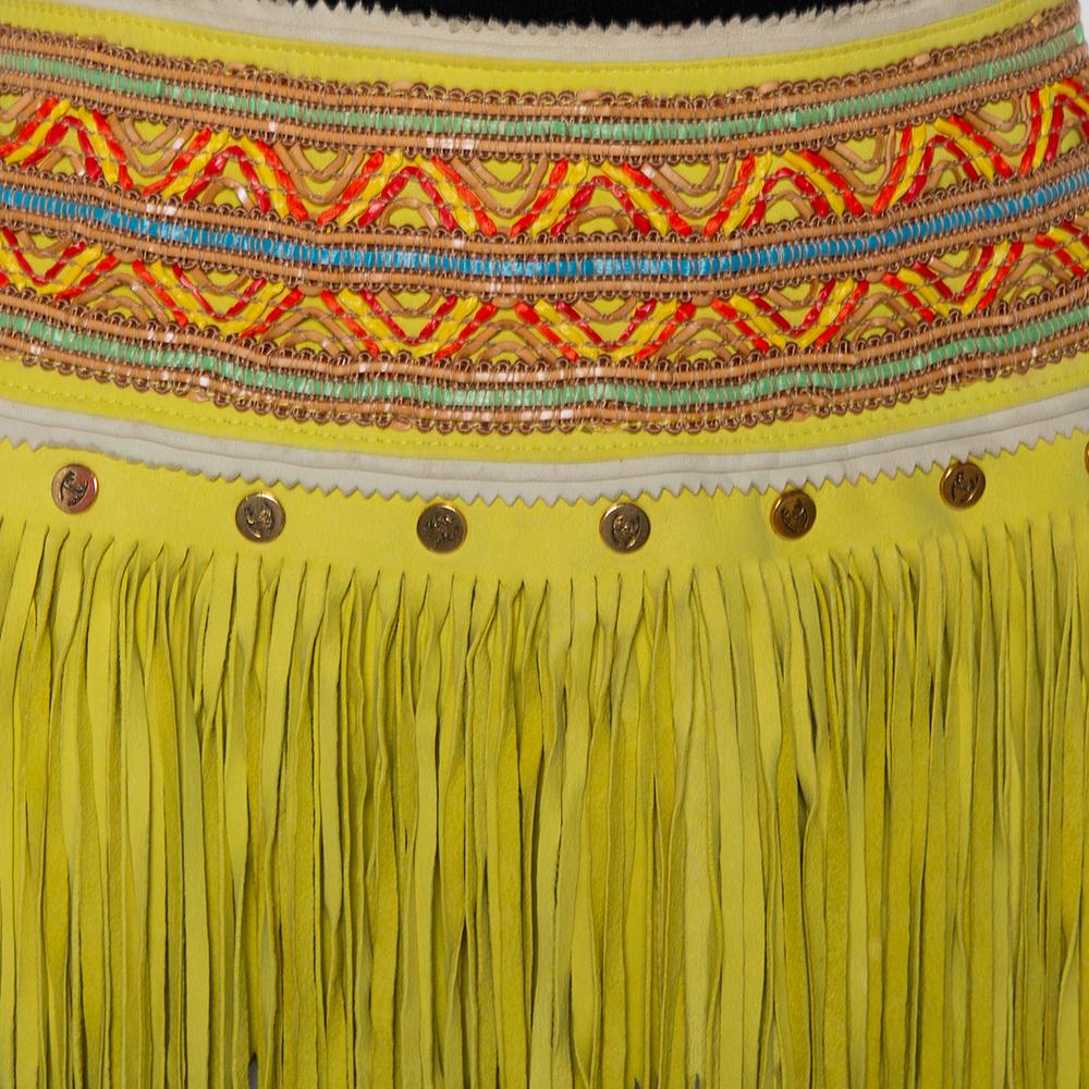 yellow tassel skirt