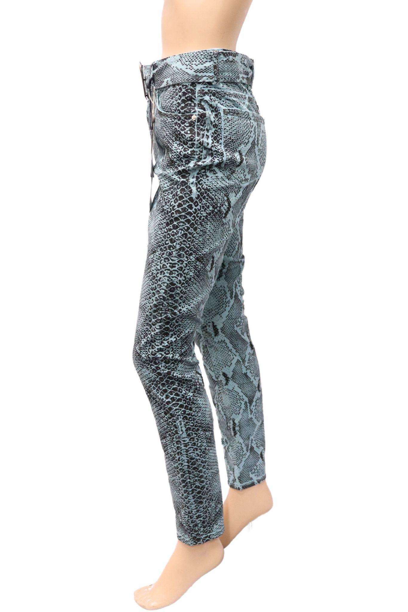 Just Cavalli NWT Snake Print Jeans - EU 26 For Sale 1