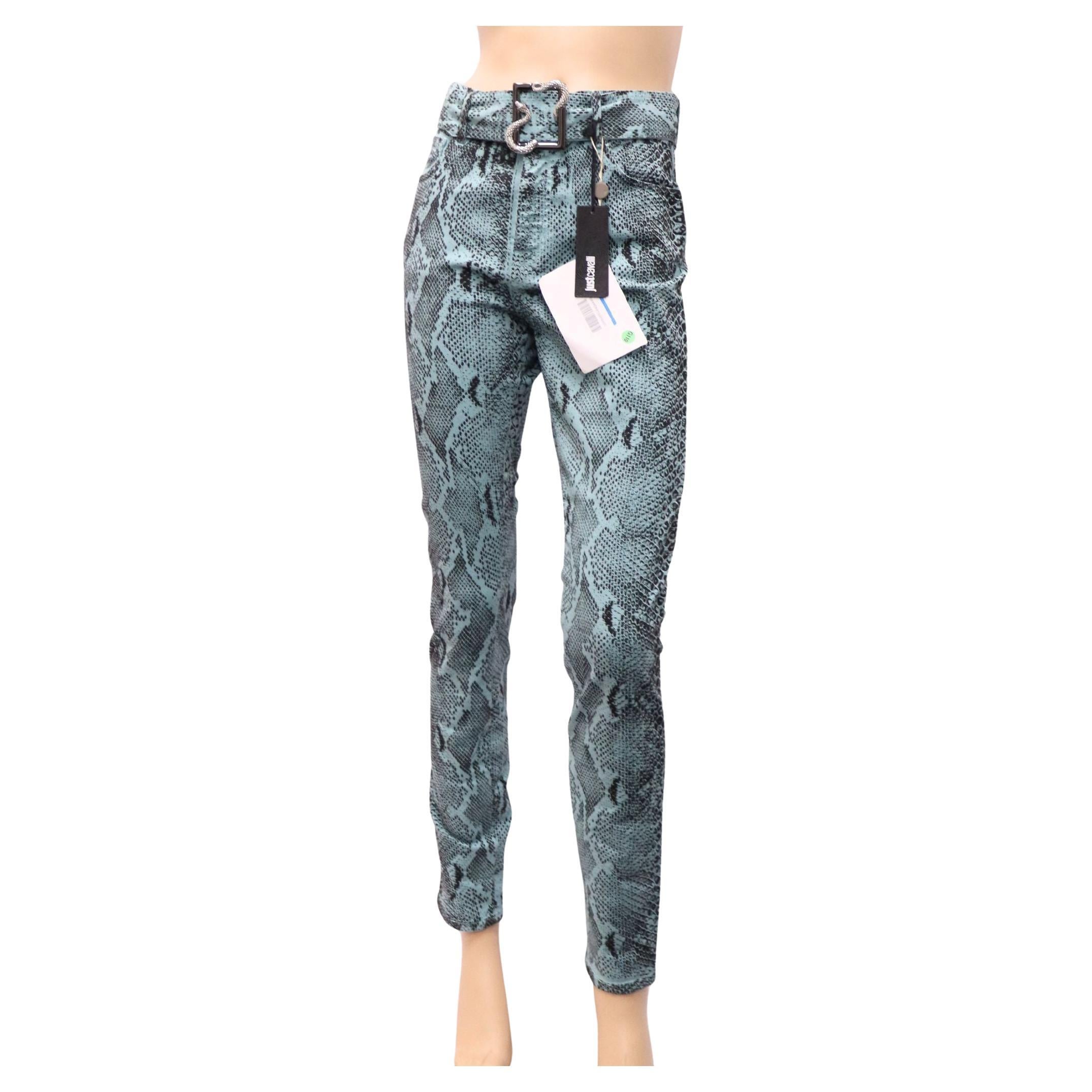 Just Cavalli NWT Snake Print Jeans - EU 26 For Sale