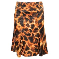 Just Cavalli Gonna con orlo svasato stampata arancione e nera S