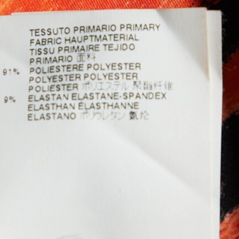 Just Cavalli - Top a girocollo in jersey con stampa animalier arancione - S In condizioni buone in vendita a Dubai, Al Qouz 2