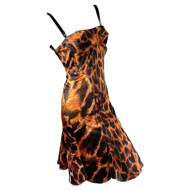 just cavalli orange dress Just Cavalli Orange Printed Jersey Mini Dress M