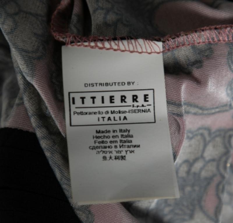 Marrone Just Cavalli - Top con dettagli in jersey stampato rosa e oro - I.L.A. in vendita
