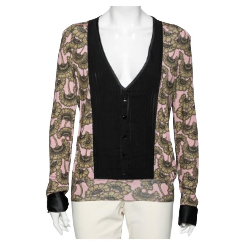 Just Cavalli - Top con dettagli in jersey stampato rosa e oro - I.L.A.