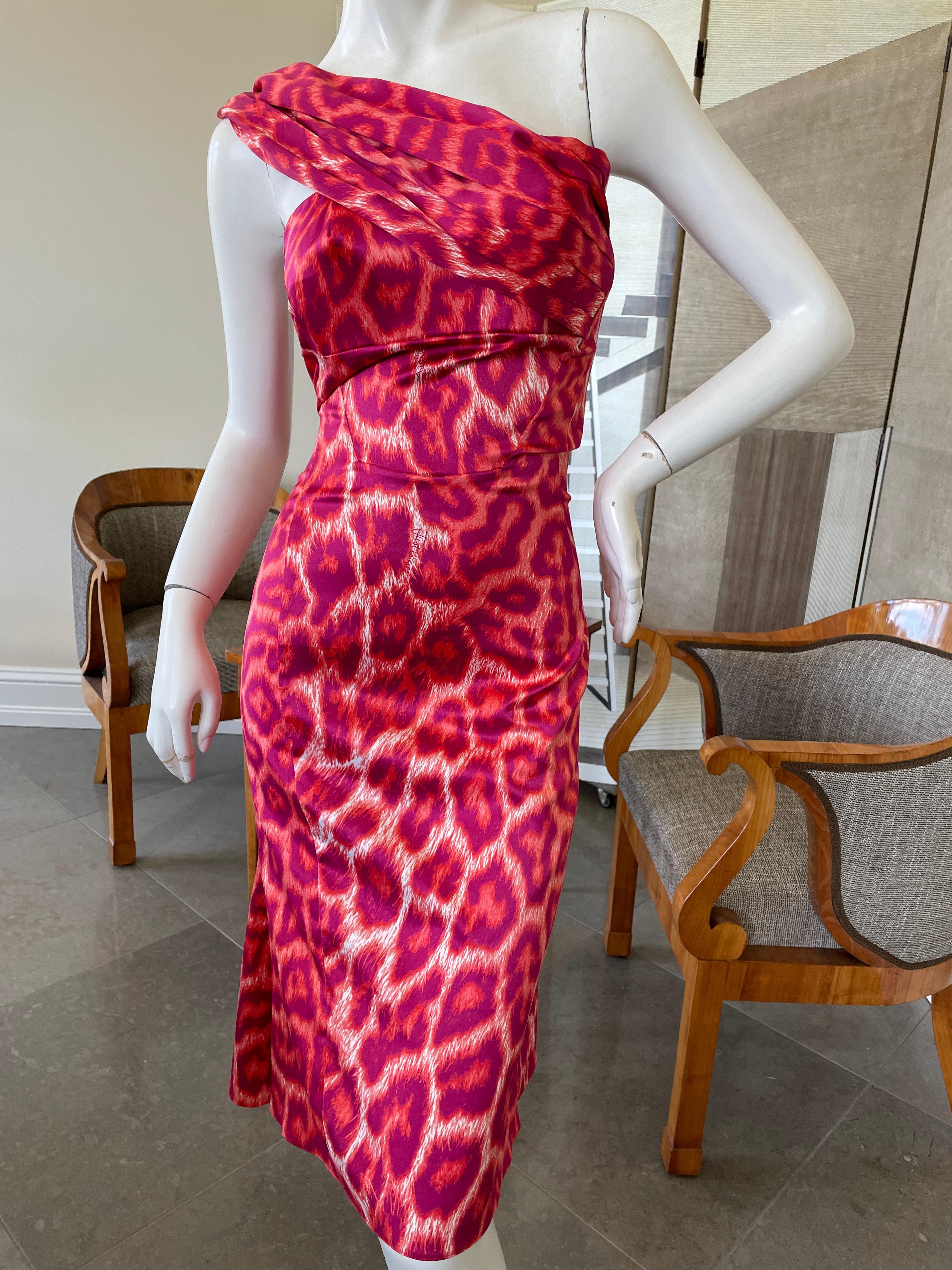 just cavalli leopard print dress pink