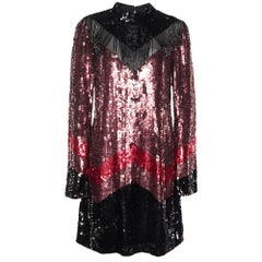 Just Cavalli Rosa Pailletten verziertes Etuikleid M