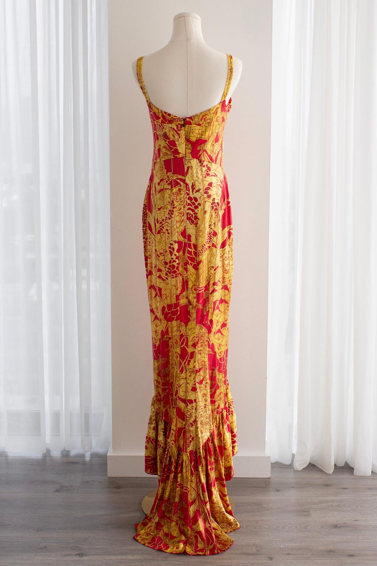just cavalli gold dress Just Cavalli 2000s Midi Dress