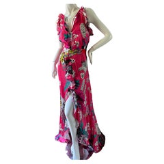 Just Cavalli Ruffled Flamenco Style Evening Dress by Roberto Cavalli Size 48