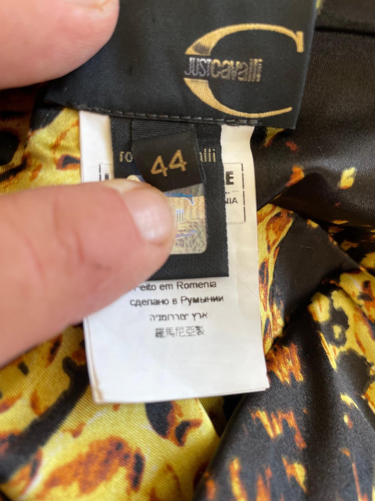 Just Cavalli Sexy Animal Print Cocktail Dress Size 44 For Sale 3