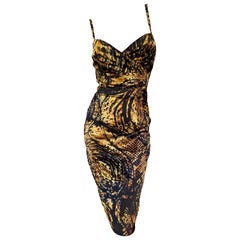 Just Cavalli Sexy Animal Print Cocktail Dress Size 44