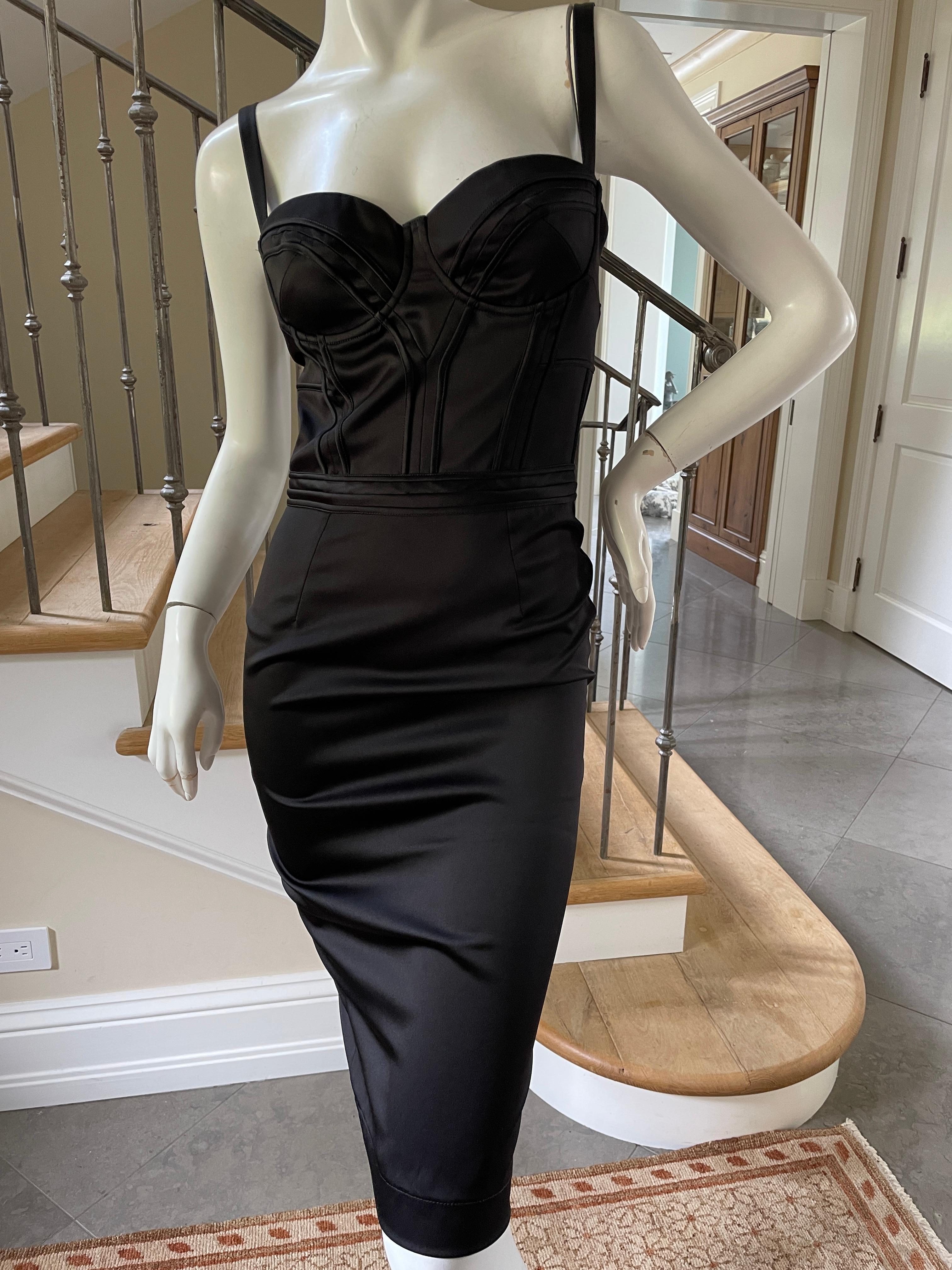 Just Cavalli Sexy Black Corset Cocktail Dress by Roberto Cavalli.
New with Neiman Marcus tags, this retailed for $565
 Sz 40
 Bust 32