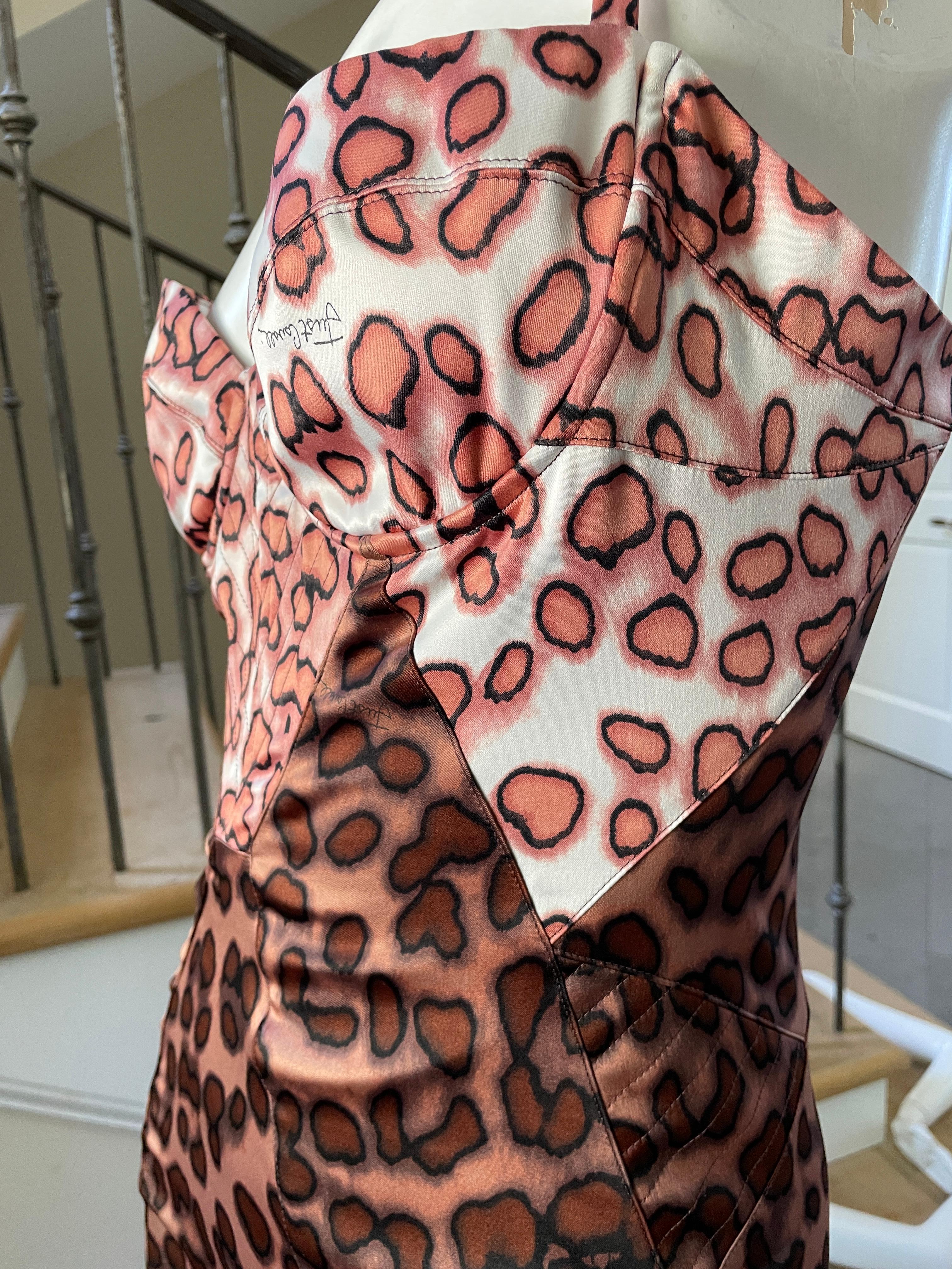 Just Cavalli Sexy Leopard Print Cocktail Dress by Roberto Cavalli For Sale 6