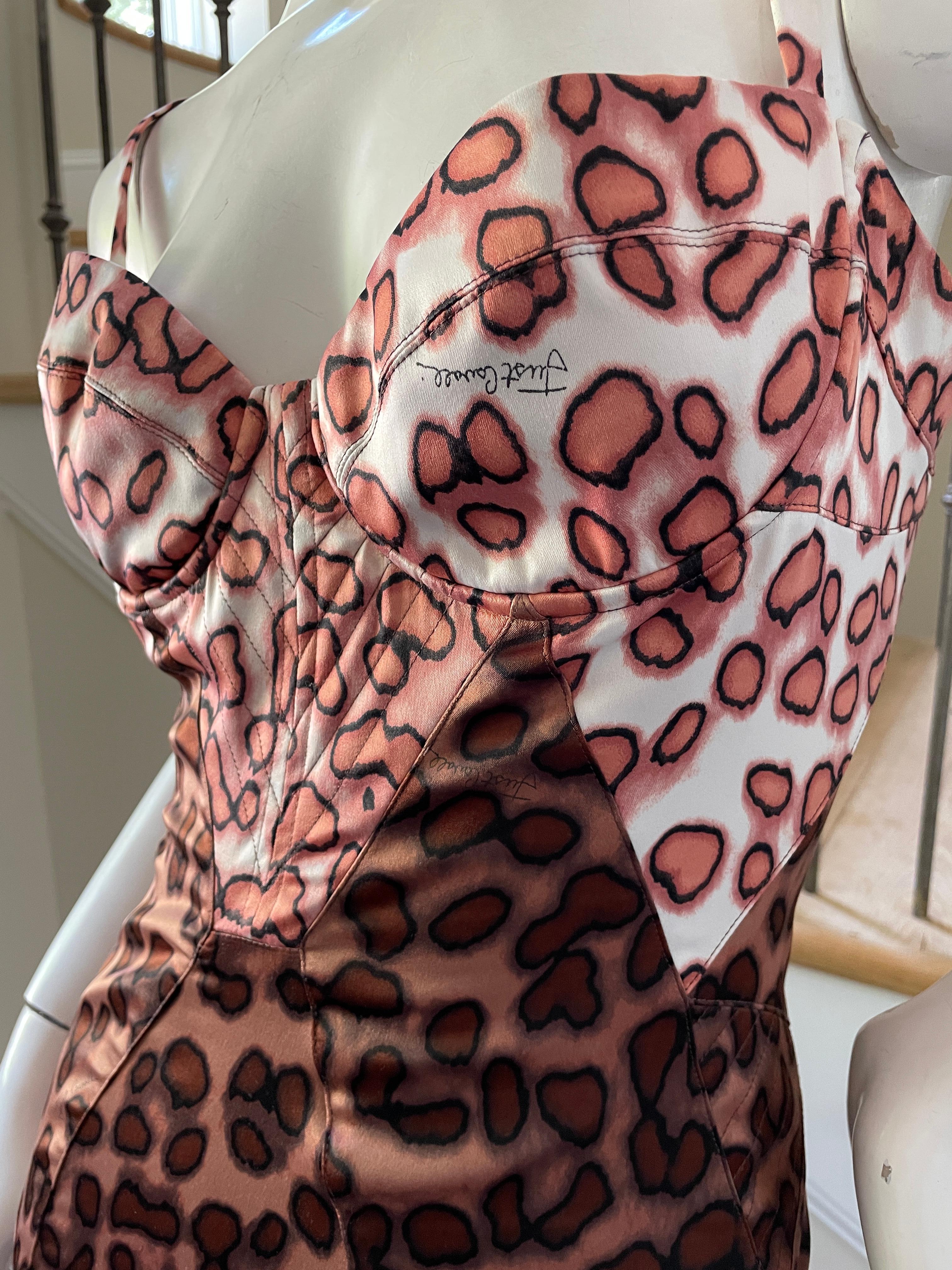Women's or Men's Just Cavalli Sexy Leopard Print Cocktail Dress by Roberto Cavalli For Sale
