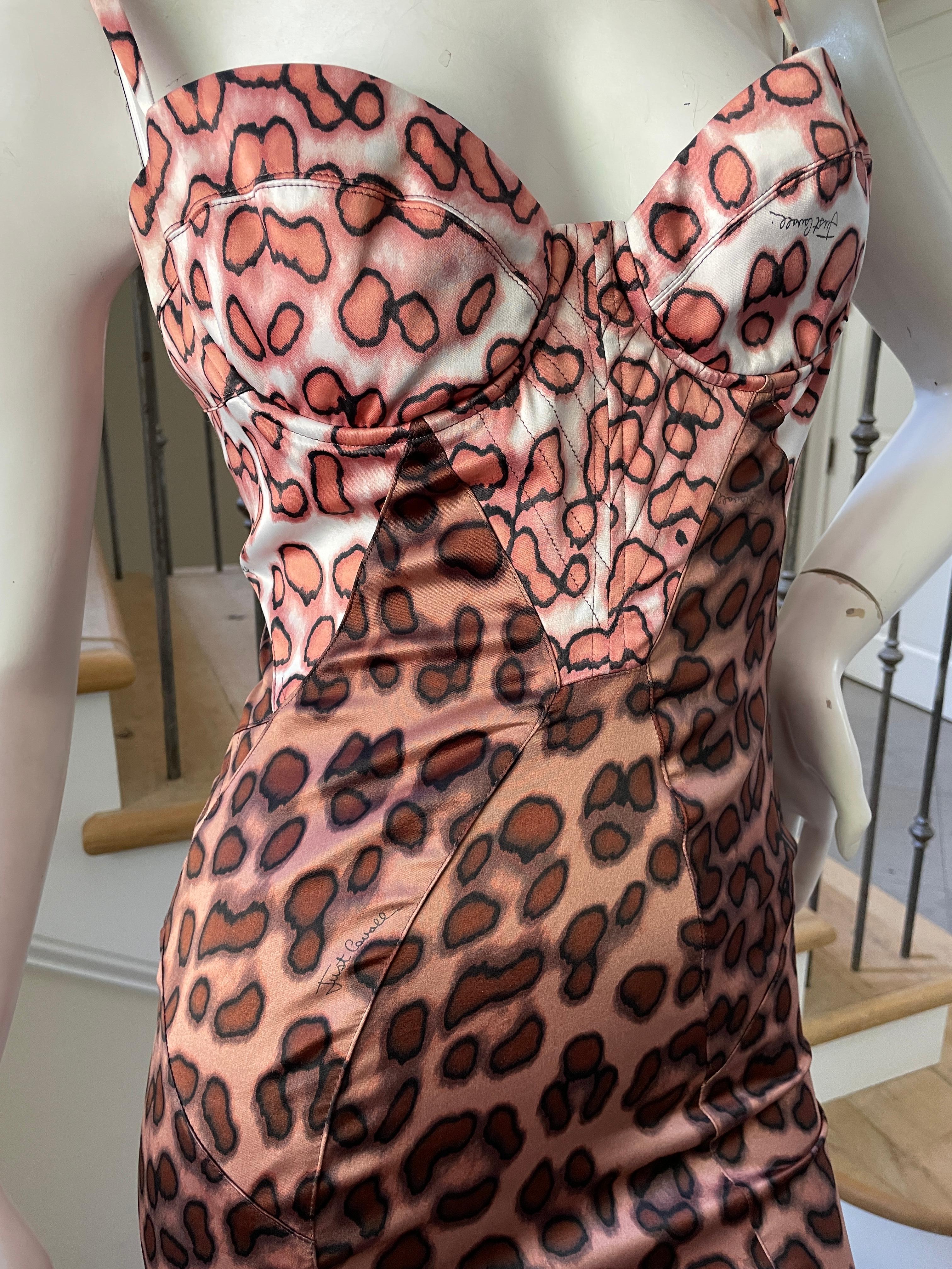 Just Cavalli Sexy Leopard Print Cocktail Dress by Roberto Cavalli For Sale 1