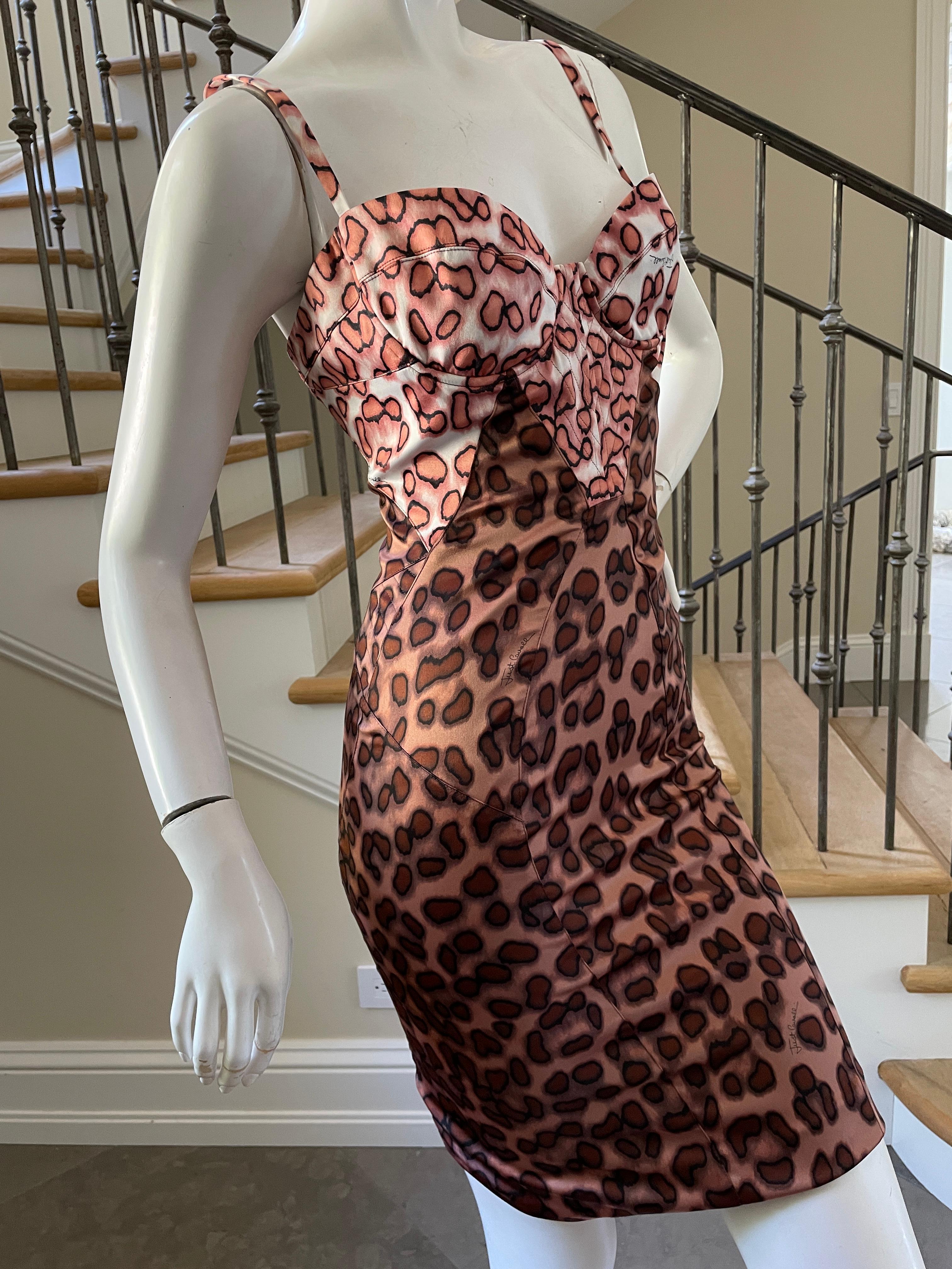 Just Cavalli Sexy Leopard Print Cocktail Dress by Roberto Cavalli For Sale 5