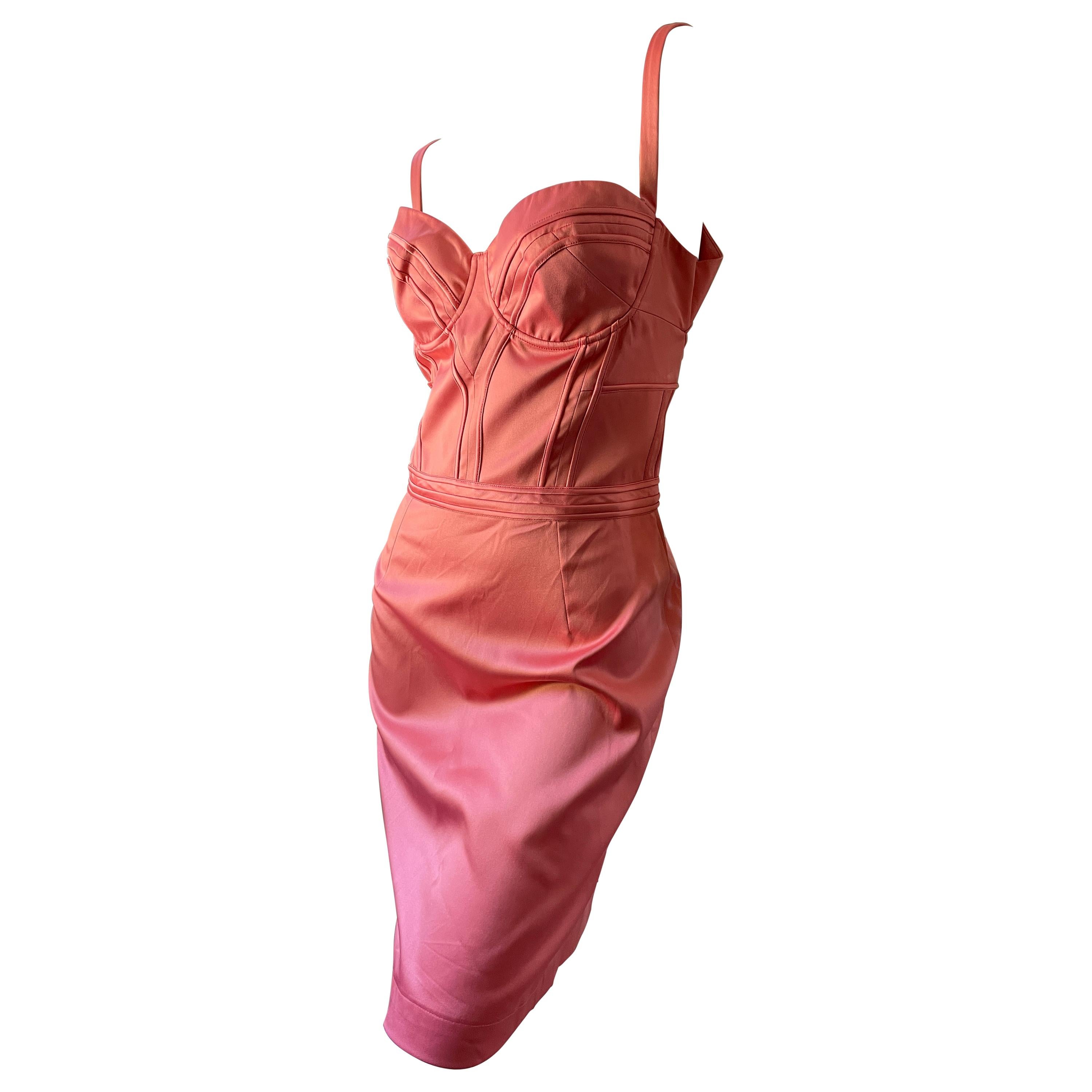 Just Cavalli Sexy Pink Corset Cocktail Dress by Roberto Cavalli For Sale