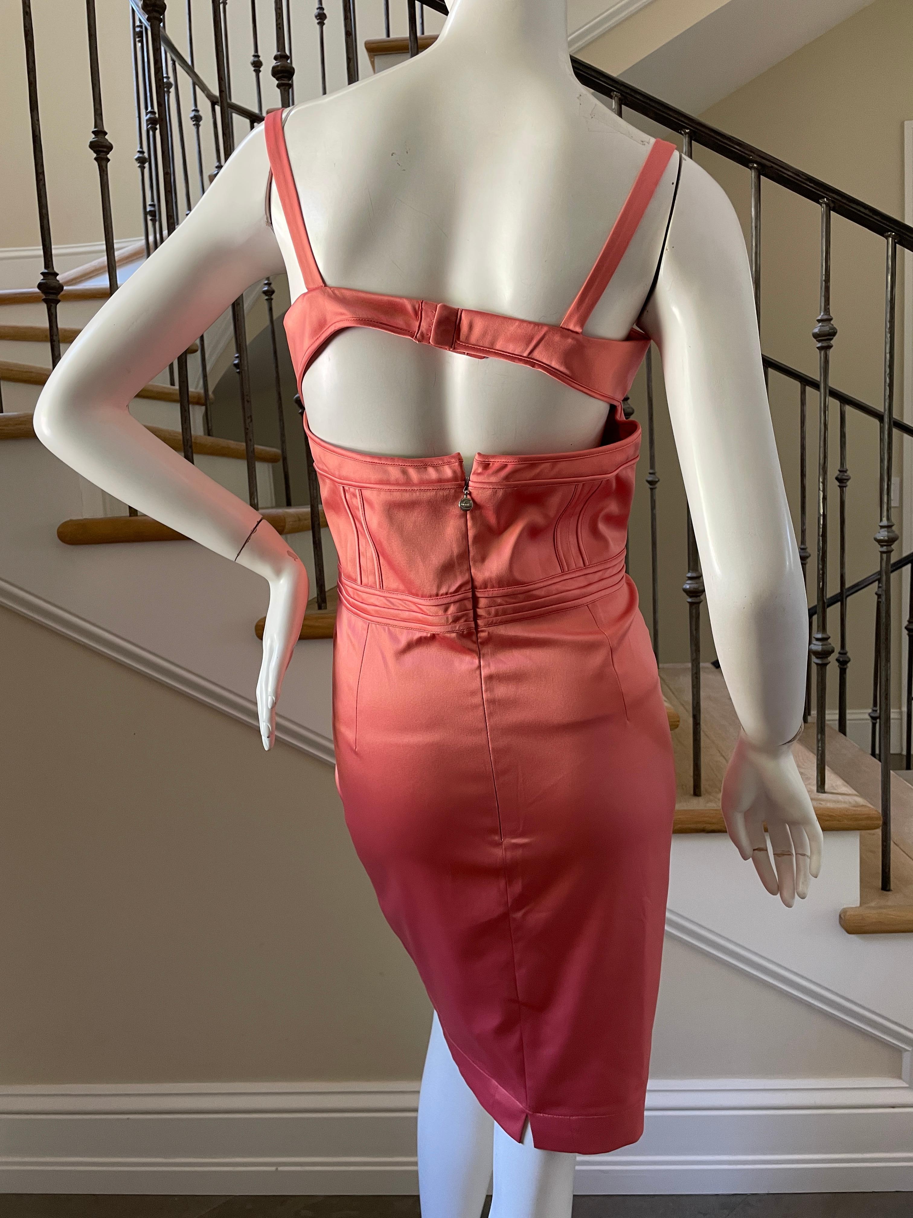 Just Cavalli Sexy Pink Corset Cocktail Dress by Roberto Cavalli New with Tags 44 For Sale 3