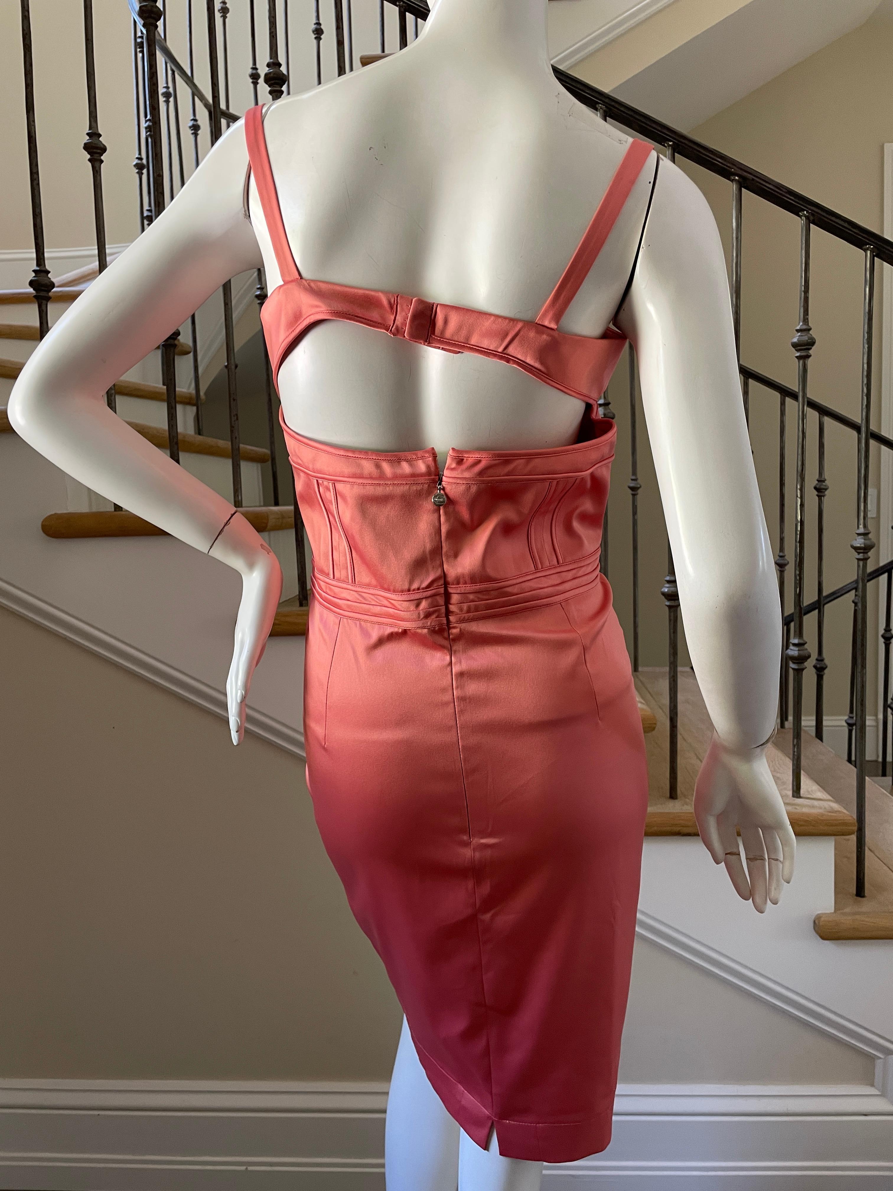 Just Cavalli Sexy Pink Corset Cocktail Dress by Roberto Cavalli New with Tags 44 For Sale 4