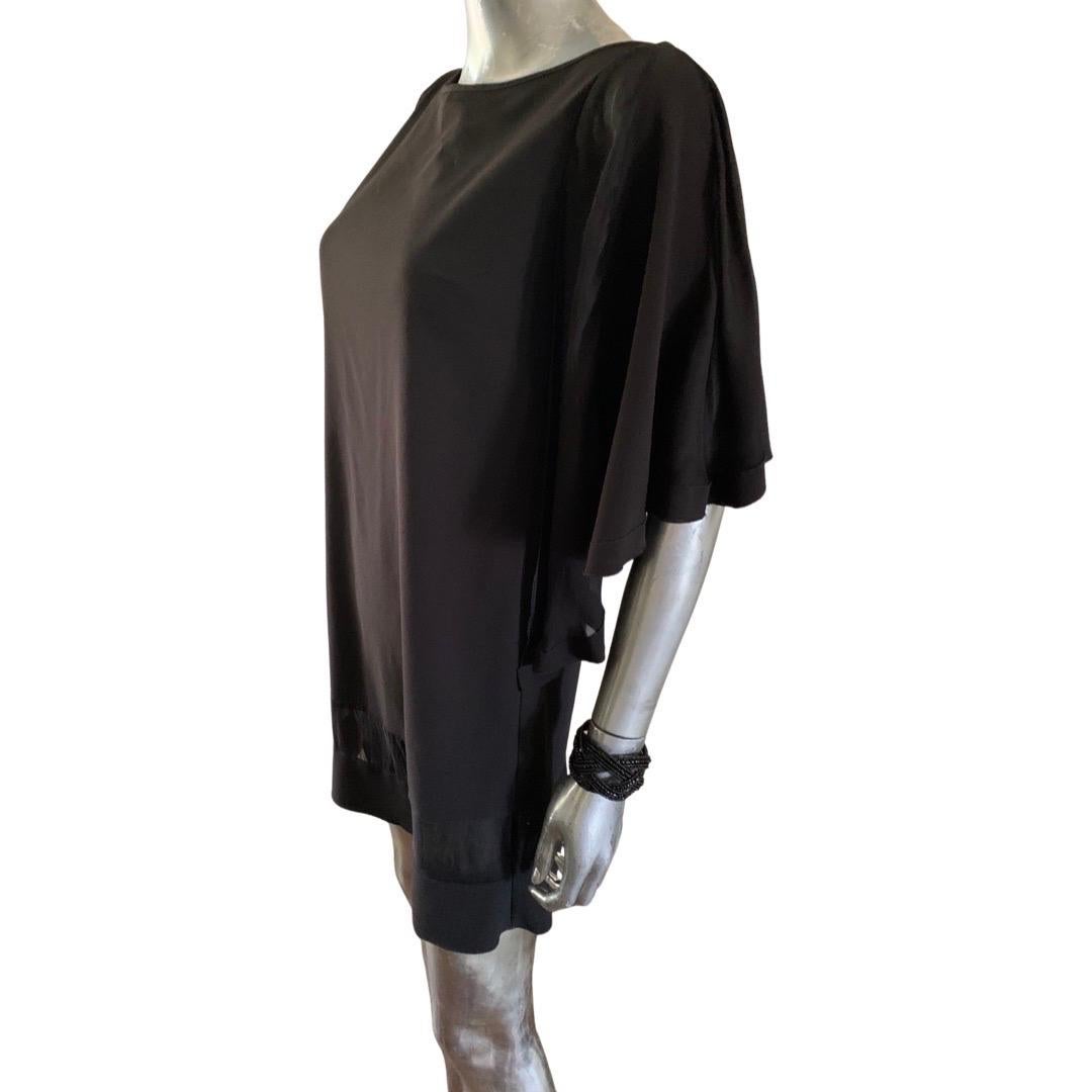 Just Cavalli Sexy Silk & Chiffon Insert Deep V Back Dress Size 4 For Sale 3