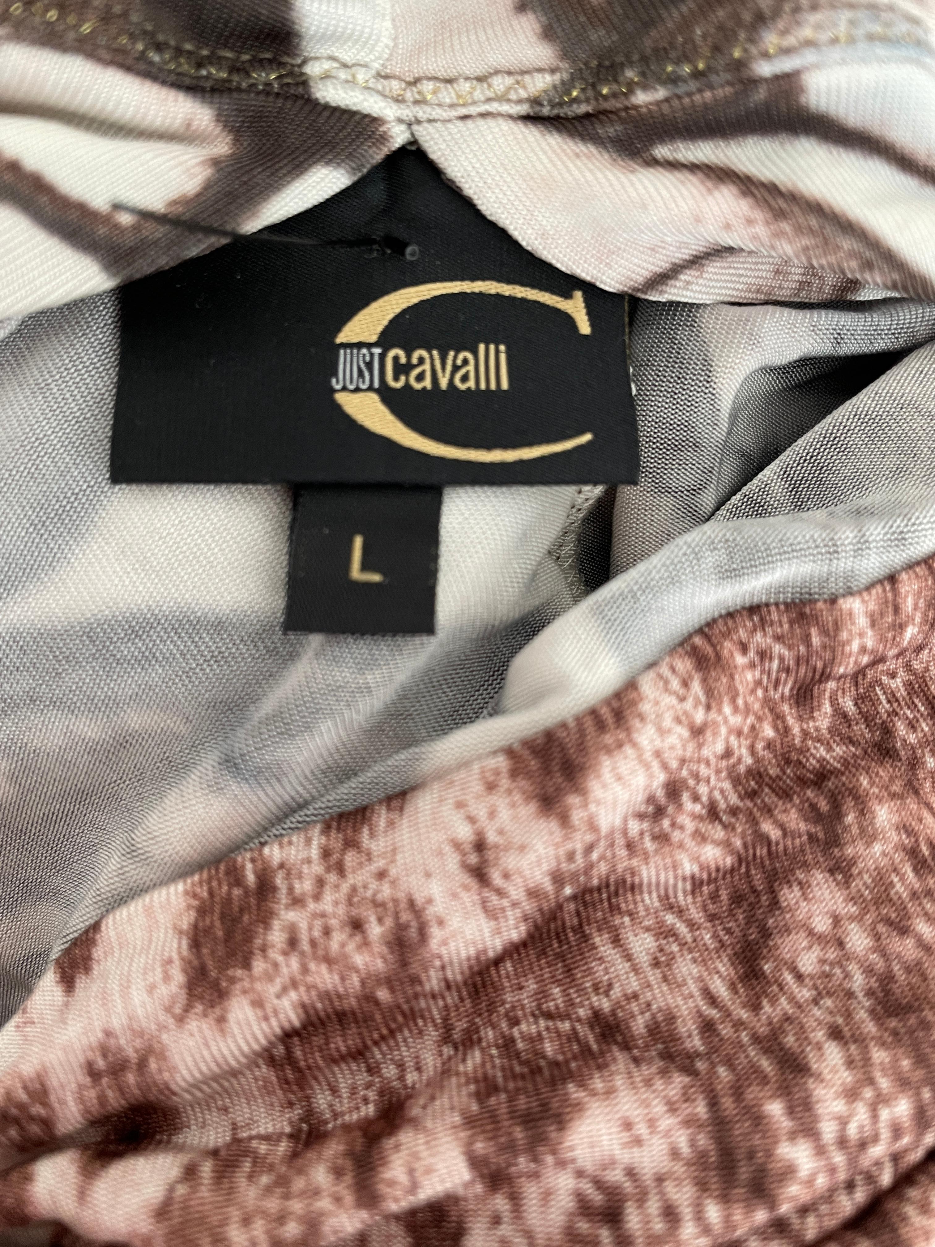Just Cavalli Sexy top vintage con estampado de serpiente y anillo de latón by Roberto Cavalli en venta 3
