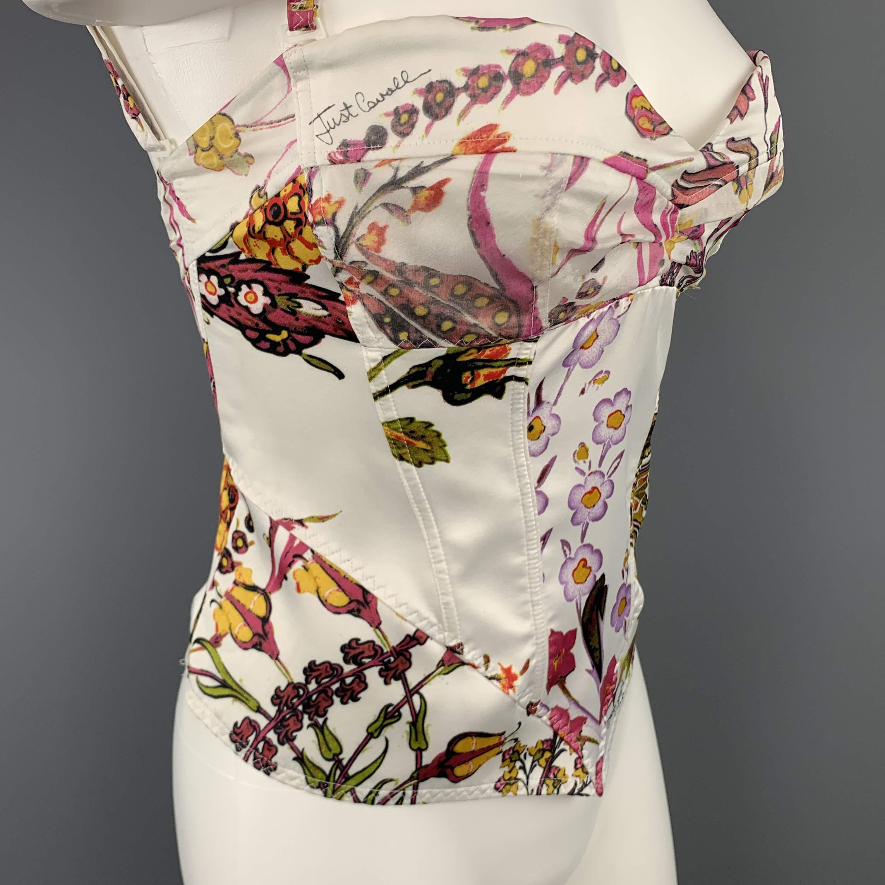 pink floral corset