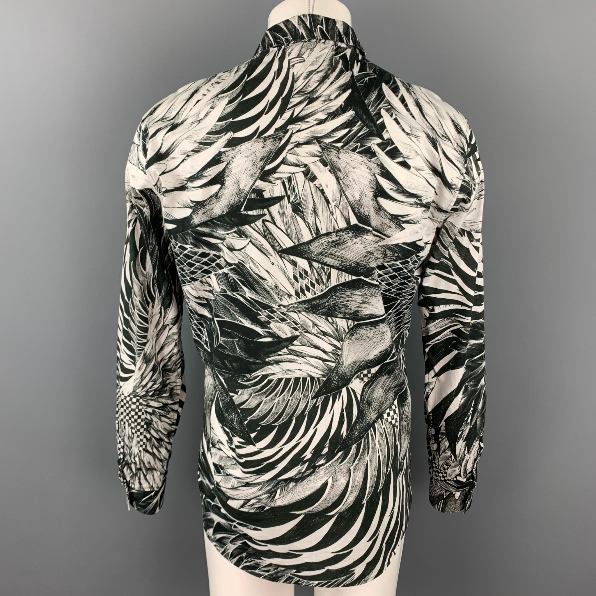 black and white abstract top