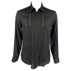 Just Cavalli Taglia XL Camicia a maniche lunghe in cotone intrecciato con bottoni