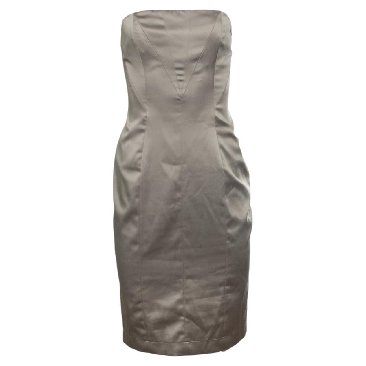 Just cavalli, strapless corset satin dress