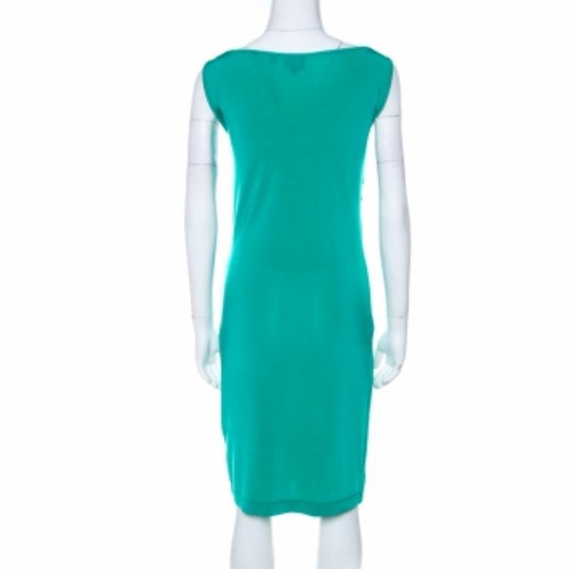 Just Cavalli Stretch Knit Snakeskin Print Cut Out Yoke Detail Sleeveless Dress L im Angebot 1
