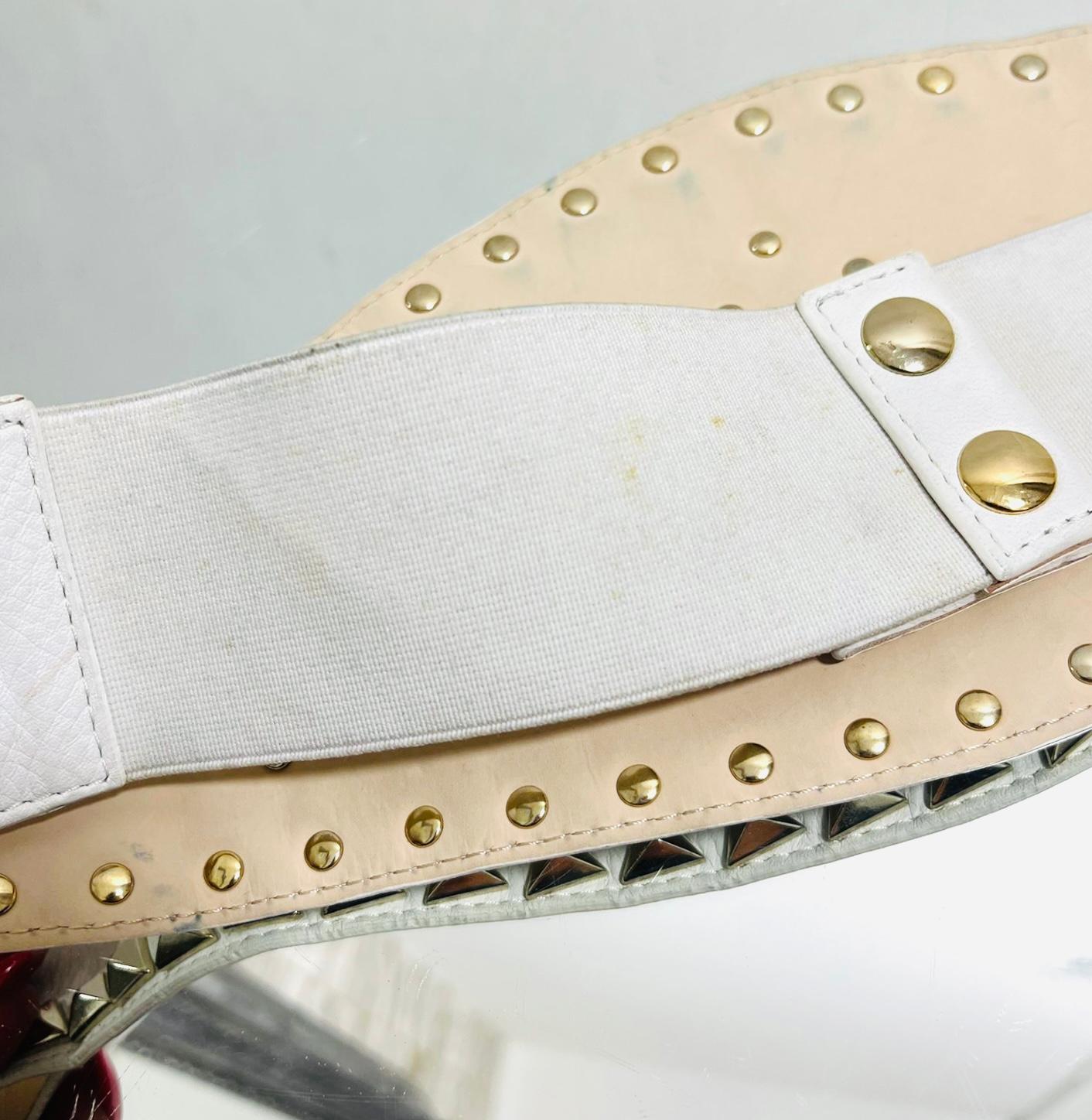 Just Cavalli Stud Embellished Leather Belt For Sale 5