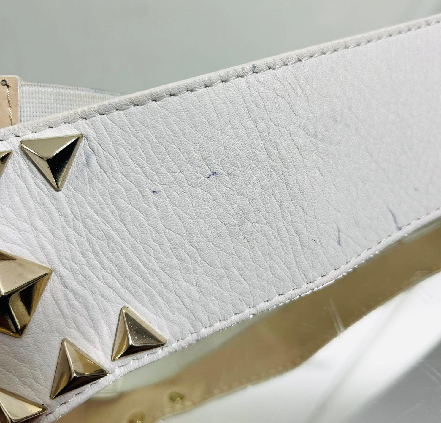 Just Cavalli Stud Embellished Leather Belt For Sale 6