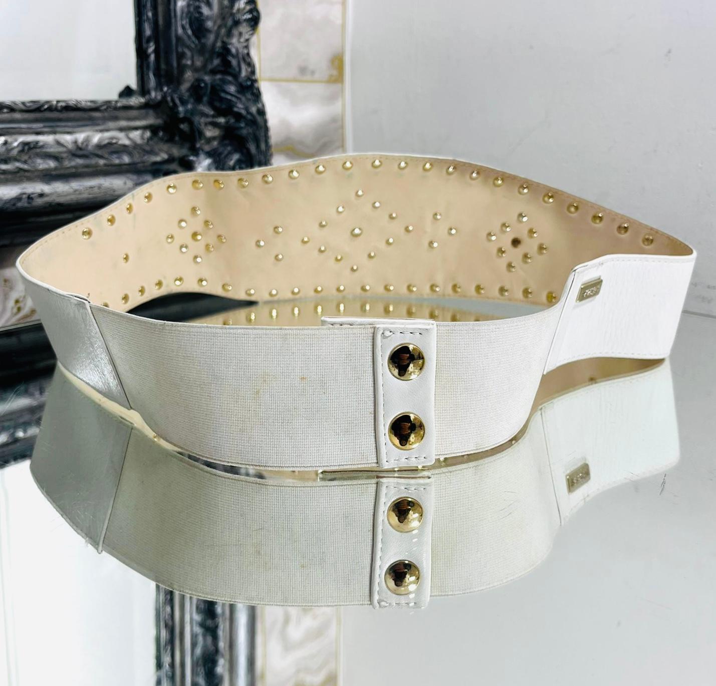 Just Cavalli Stud Embellished Leather Belt For Sale 1