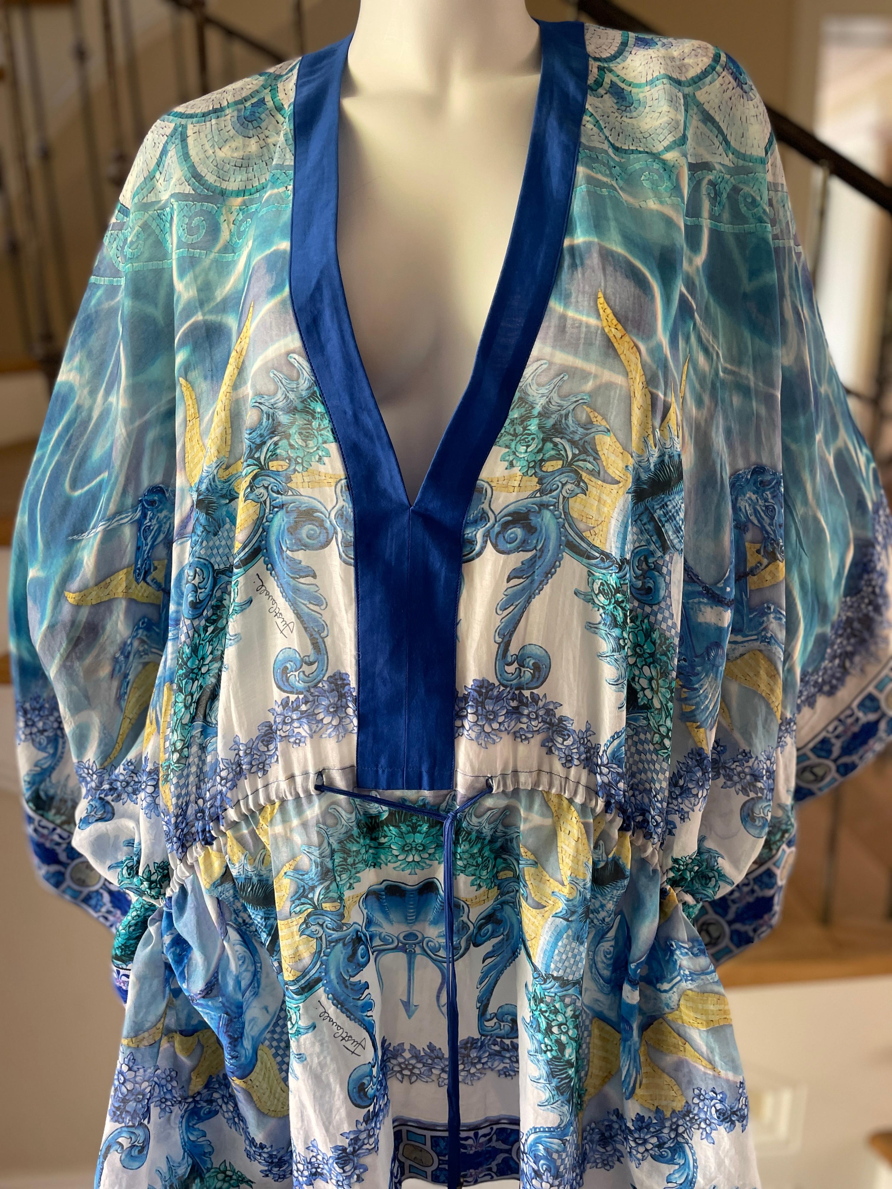 Just Cavalli Vintage-Kaftan mit „Poseidon“-Druck für den Strand von Roberto Cavalli im Angebot 2
