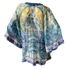 Just Cavalli Vintage-Kaftan mit „Poseidon“-Druck für den Strand von Roberto Cavalli
