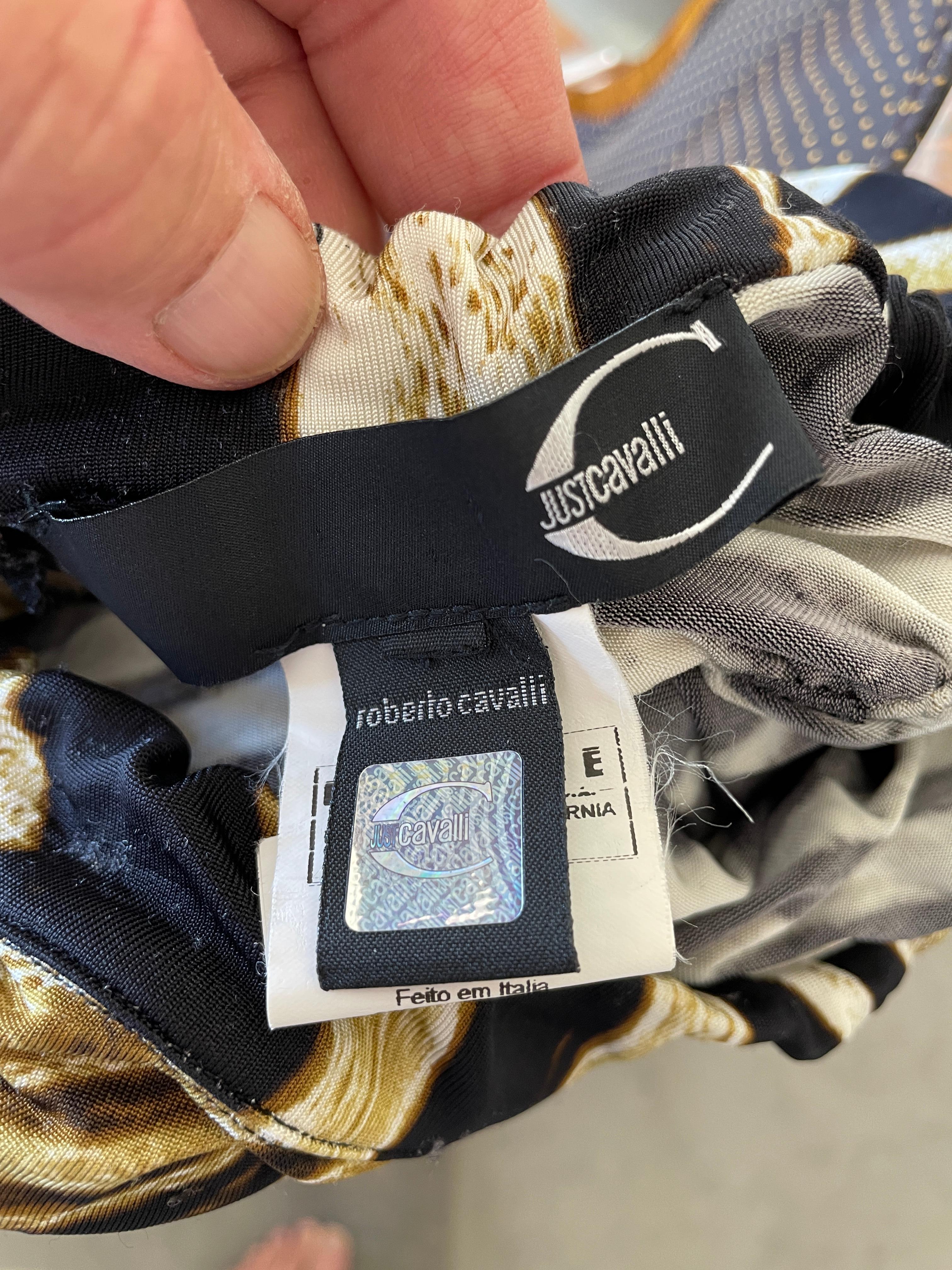 Just Cavalli Vintage Strapless Zebra Stripe Cocktail Dress For Sale 1