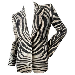 Just Cavalli Vintage Zebra Stripe Pattern Cotton Jacket by Roberto Cavalli