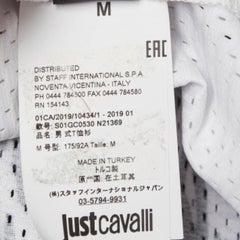 Just Cavalli White Animal Print Bird Eye Jersey T-Shirt M