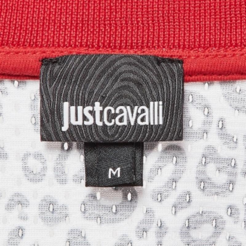 Just Cavalli - Maglietta in jersey con stampa animalier Bird Eye M. T. I. In condizioni buone in vendita a Dubai, Al Qouz 2