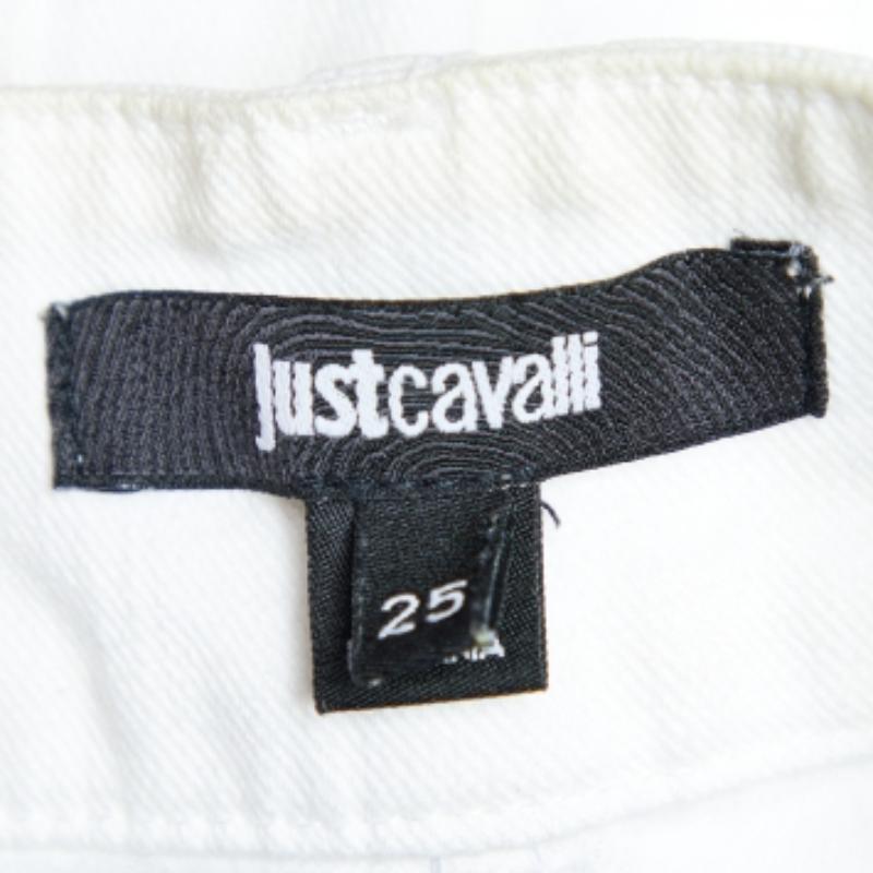 Women's Just Cavalli White Denim Cropped Jeans S Waist 30