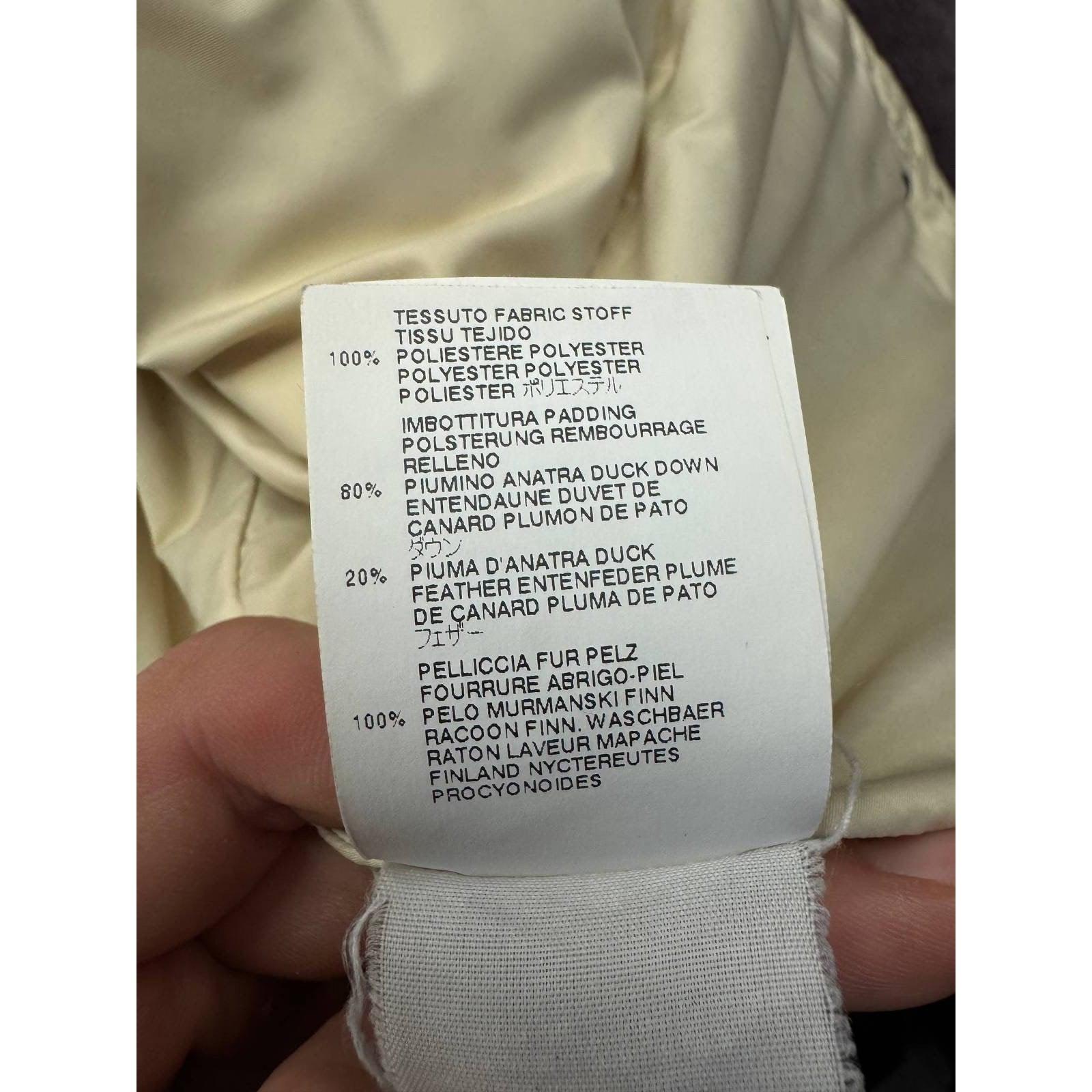 Just Cavalli Cappotto in piumino bianco con pelliccia di procione - Taglia 42/M in vendita 1