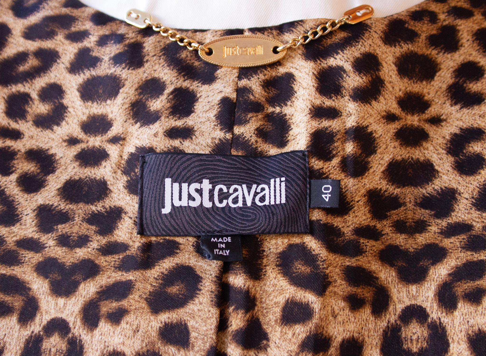 Just Cavalli White Draper Coat  For Sale 9