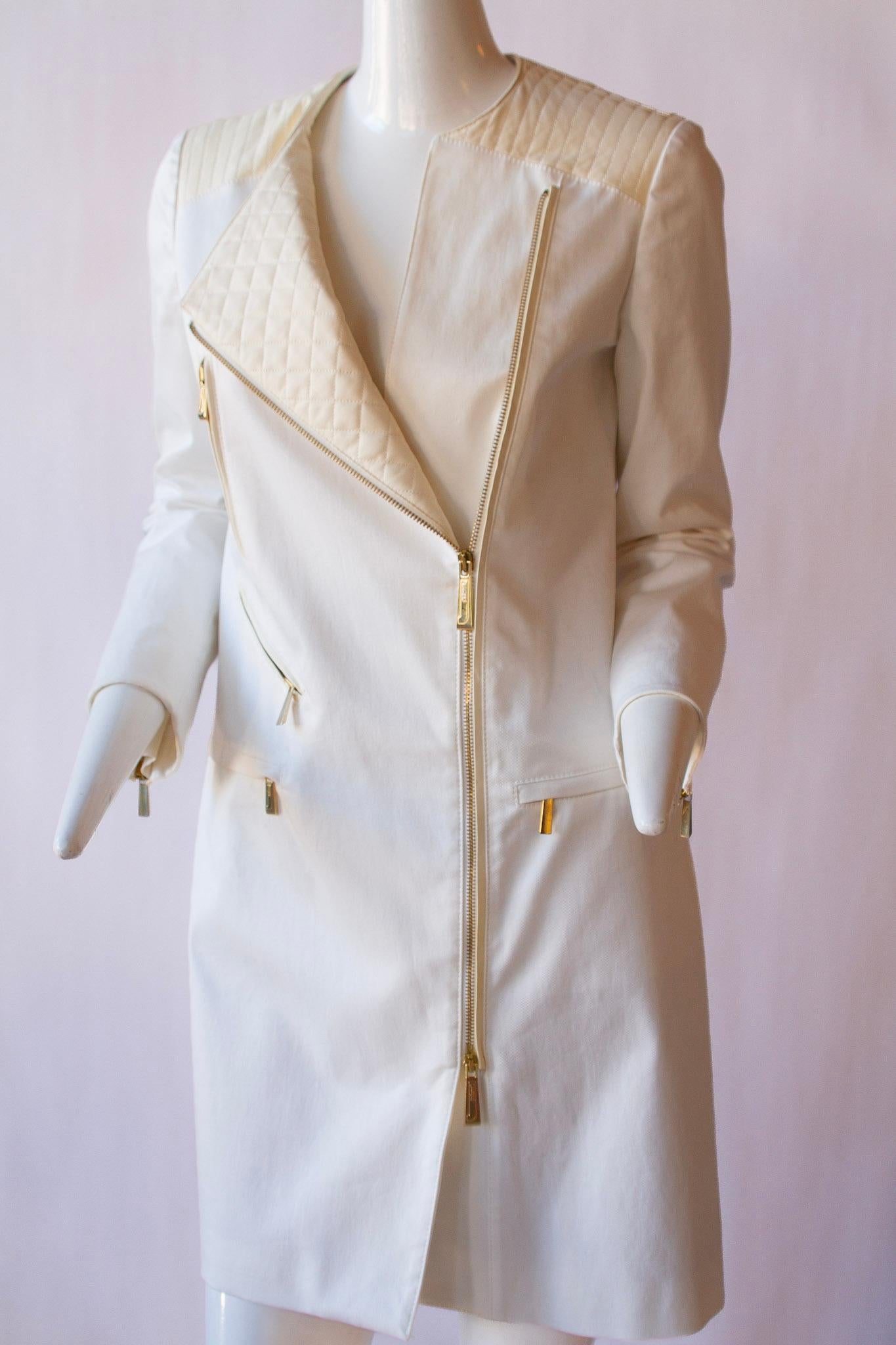 Women's or Men's Just Cavalli White Draper Coat  For Sale