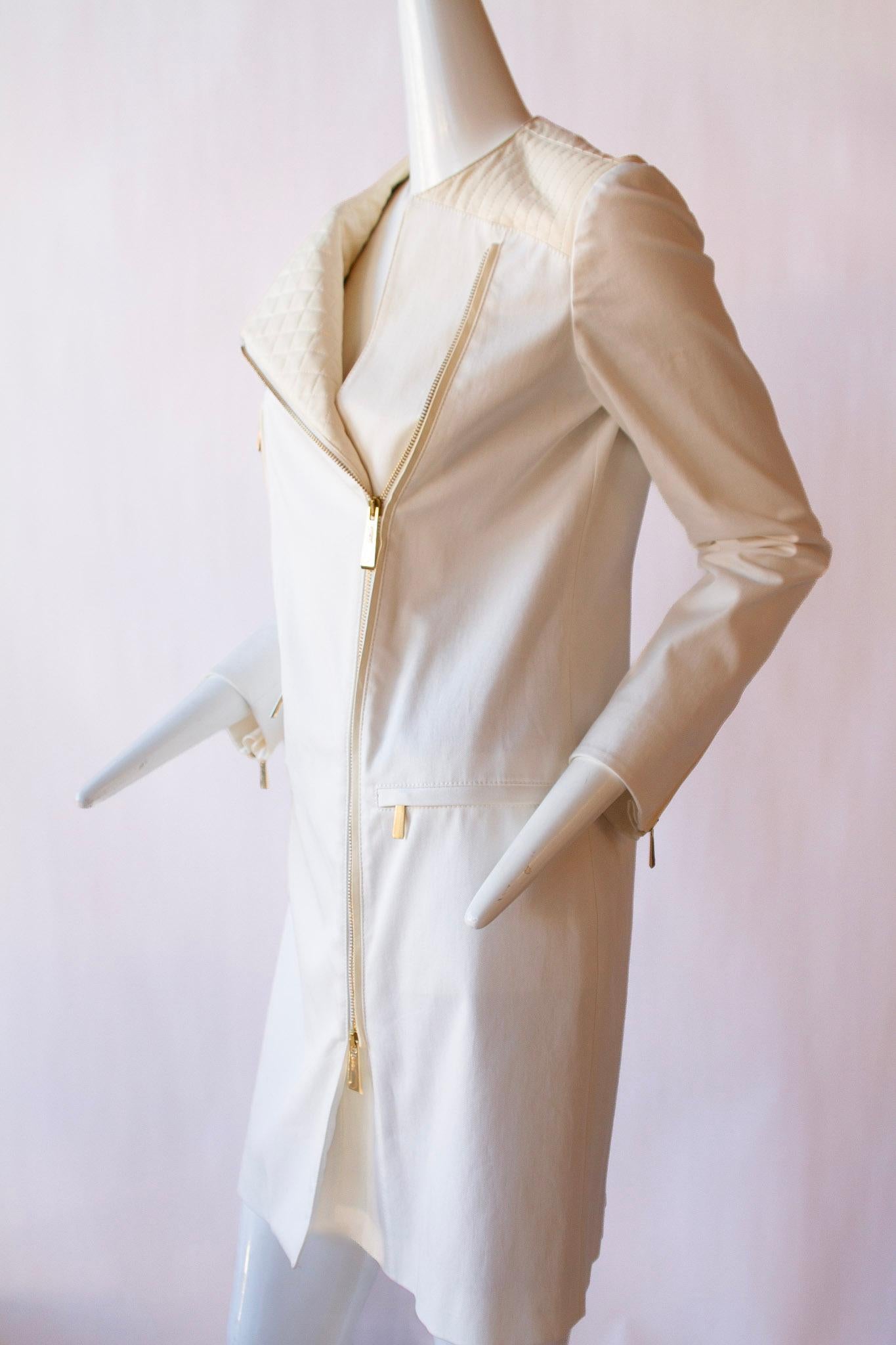 Just Cavalli White Draper Coat  For Sale 1