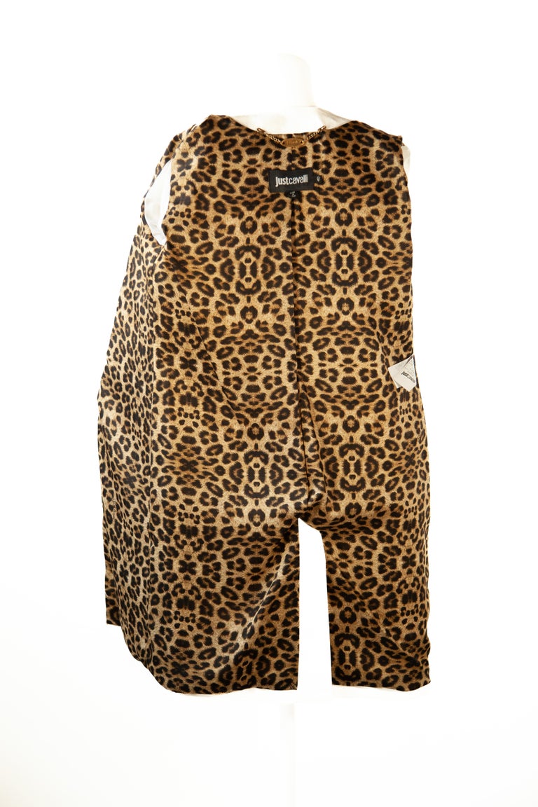 Just Cavalli White Draper Coat For Sale at 1stDibs