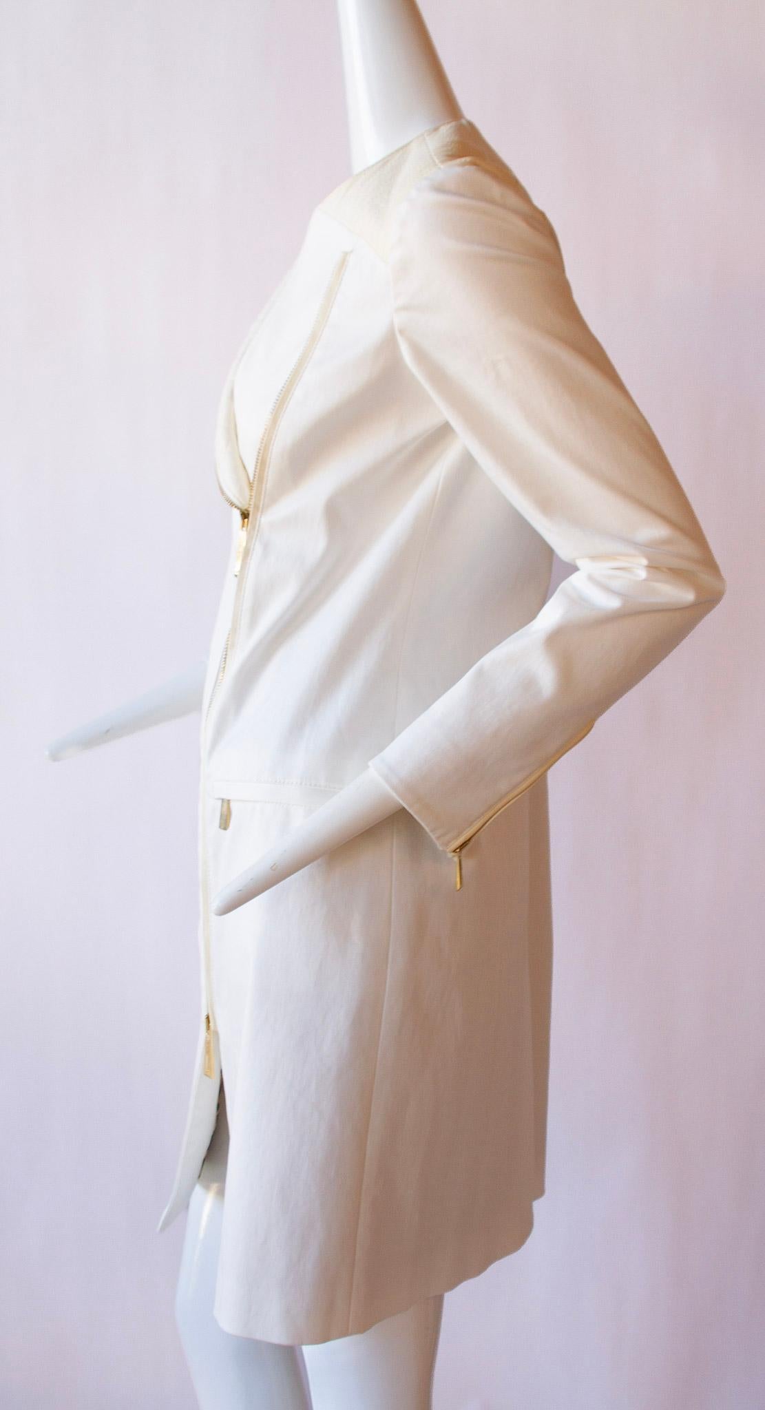 Just Cavalli White Draper Coat  For Sale 2