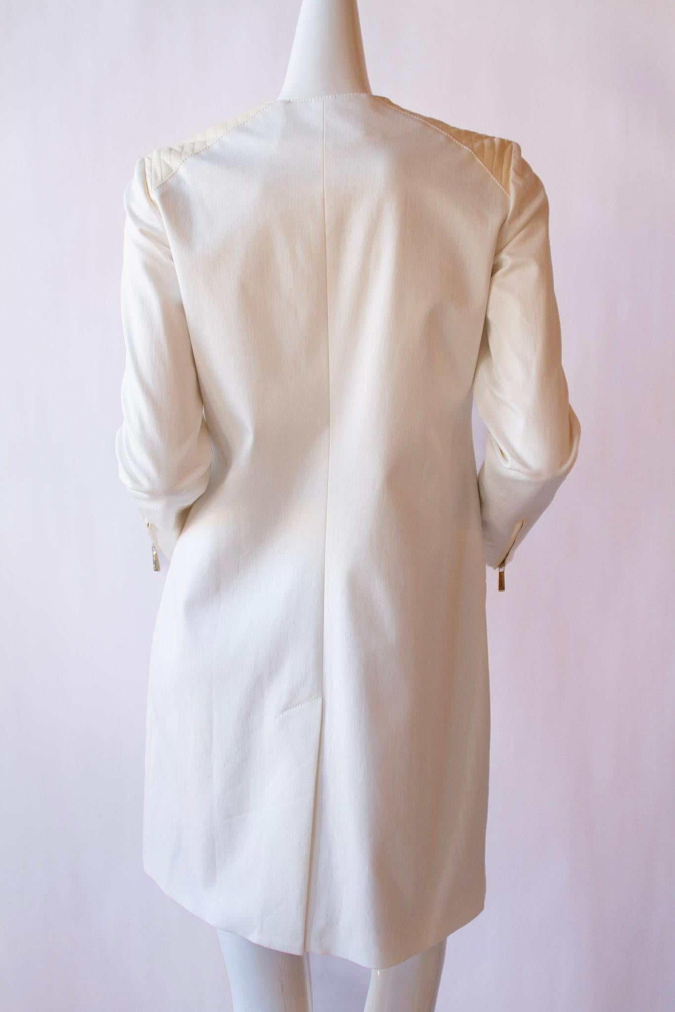 Just Cavalli White Draper Coat  For Sale 3