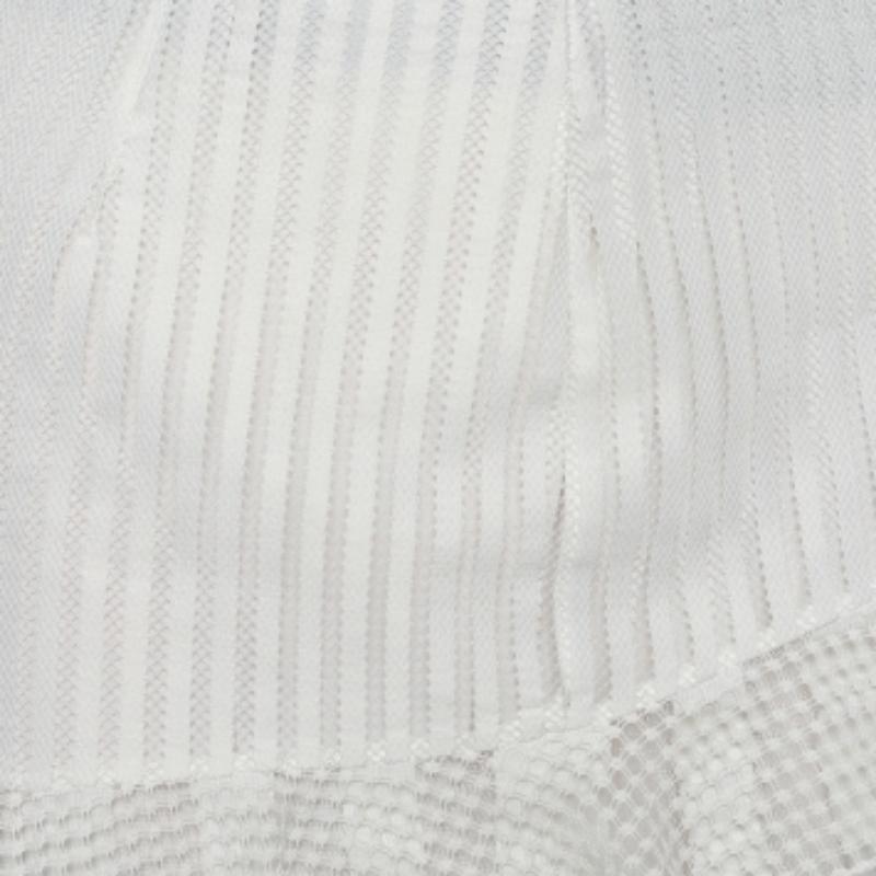 Just Cavalli White Lace Overlay Ruffle Tiered Skirt S In Good Condition For Sale In Dubai, Al Qouz 2