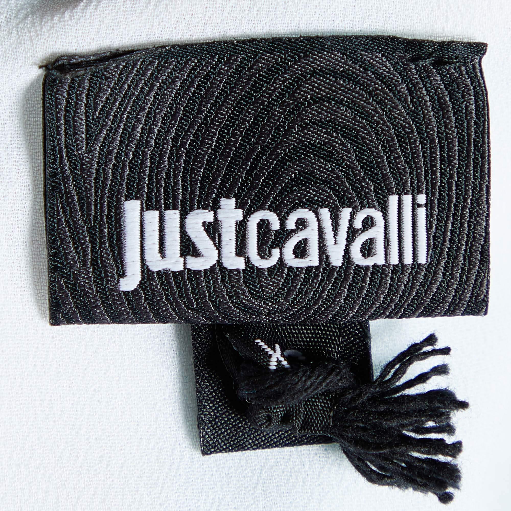 Just Cavalli Tubino in jersey stampato bianco XS In condizioni buone in vendita a Dubai, Al Qouz 2