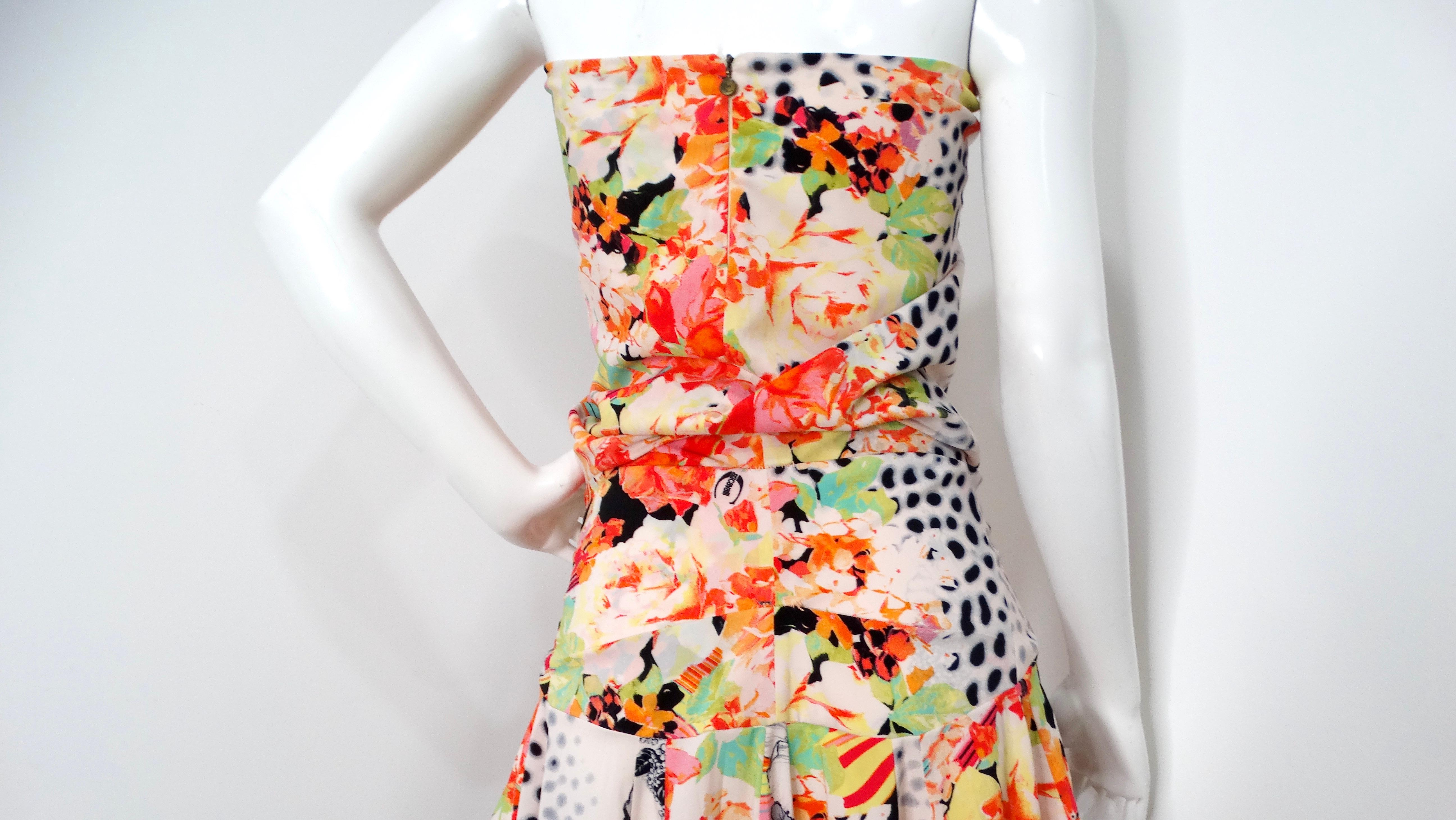 Vestido sin mangas con estampado floral multicolor Just Cavalli Y2K en venta 1