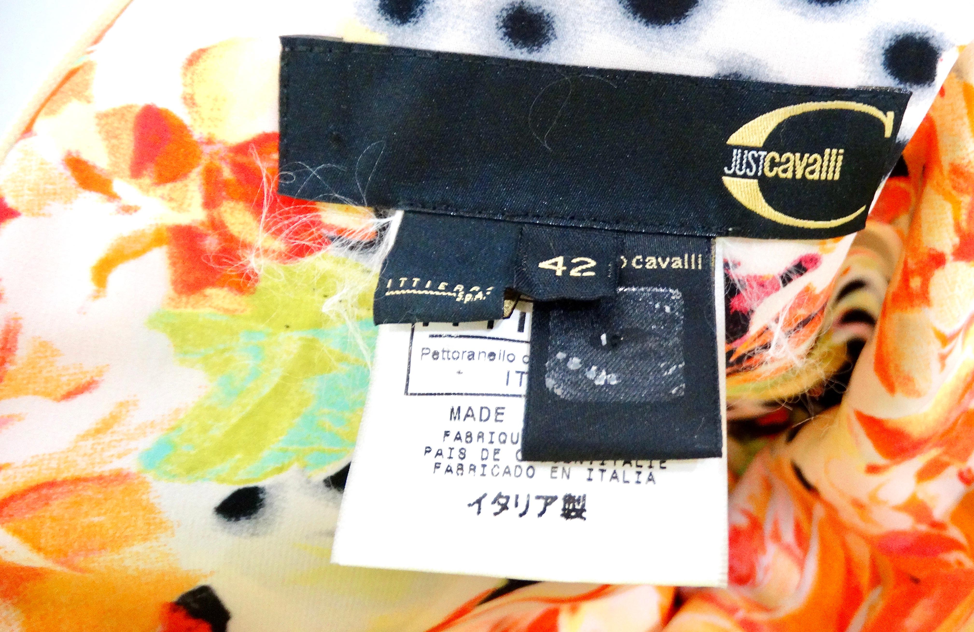 Vestido sin mangas con estampado floral multicolor Just Cavalli Y2K en venta 4